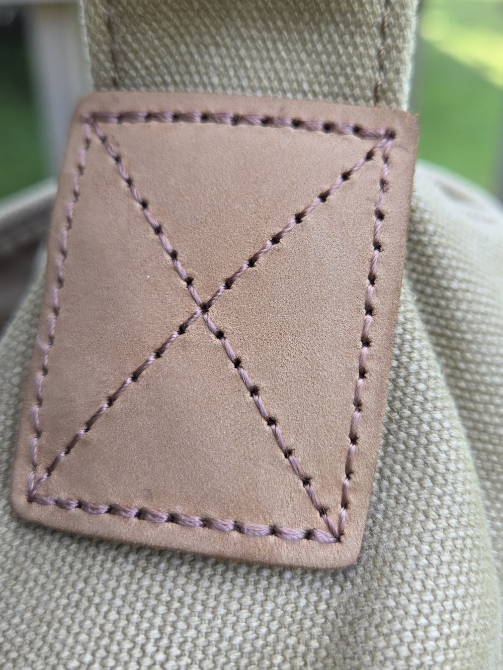 L.L. Bean Beige Canvas Messenger with Tan Leather Trim - Picture 12 of 16